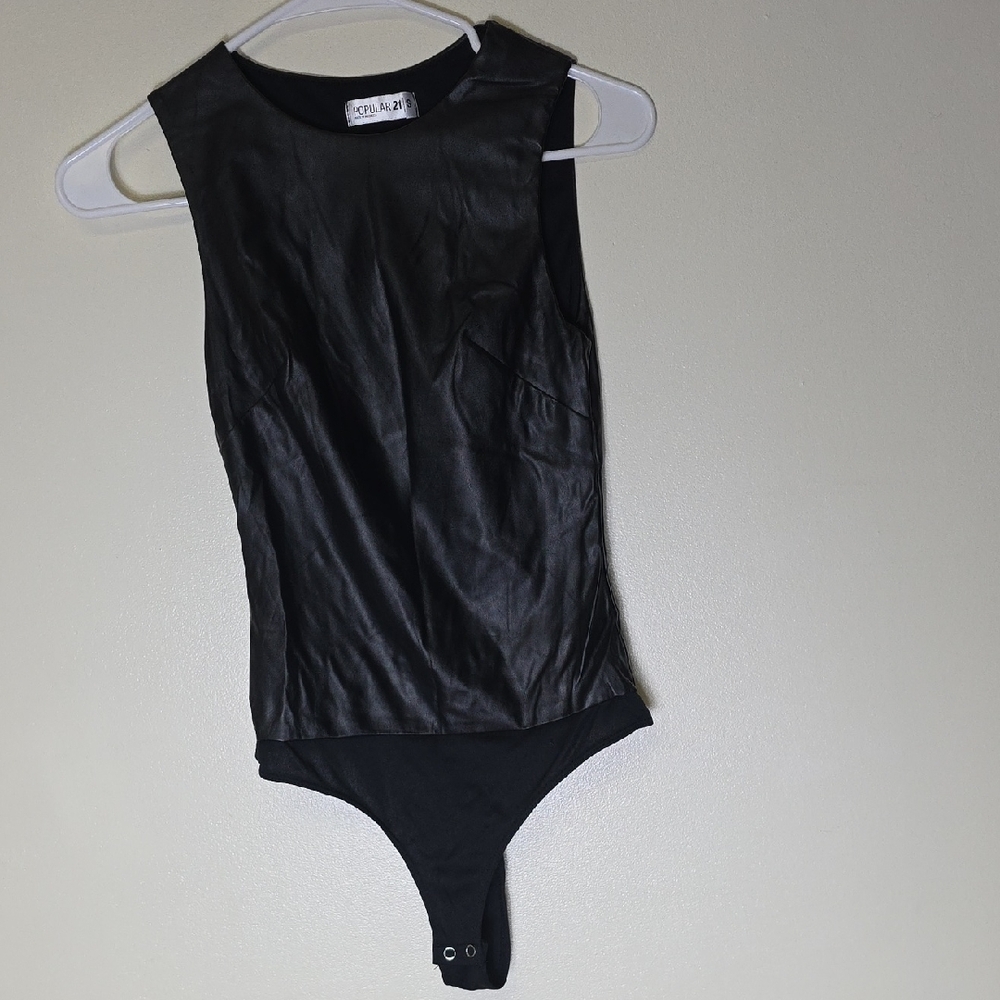 Popular 21 Black Sleeveless Bodysuit #200
